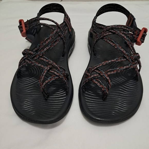 Chaco Black and Orange Strappy Sandals - Picture 6 of 11